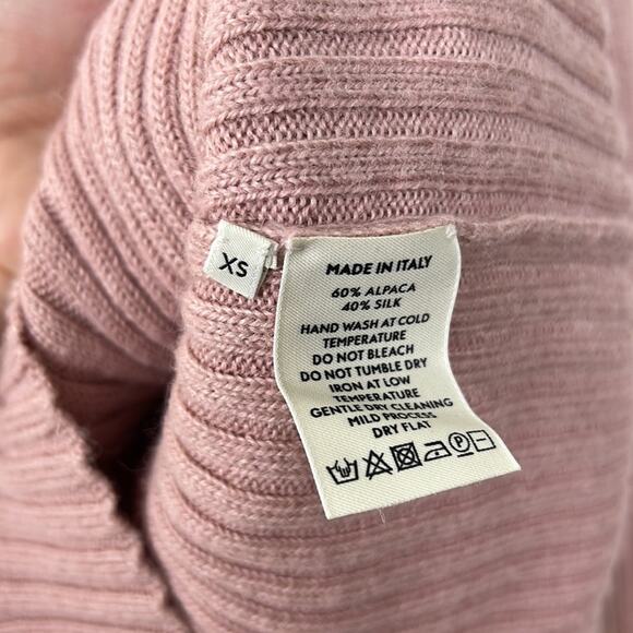 Mansur Gavriel Pink Ribbed Turtleneck Sweater - Picture 5 of 5